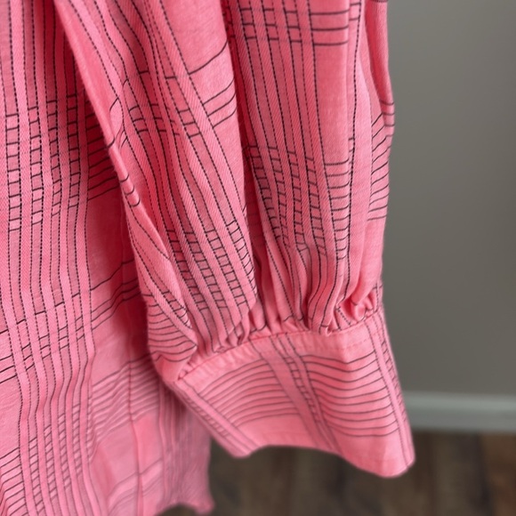 Trina Turk womens Aisling Silk-Blend Mini Dress Long Sleeve Shirtdress Size S - Picture 7 of 14